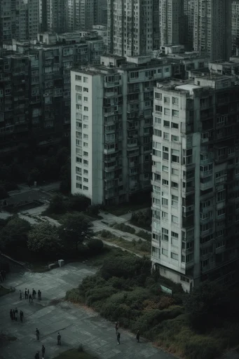 Reclaimed Brutalist Dystopia style reference image — brutalist architecture
