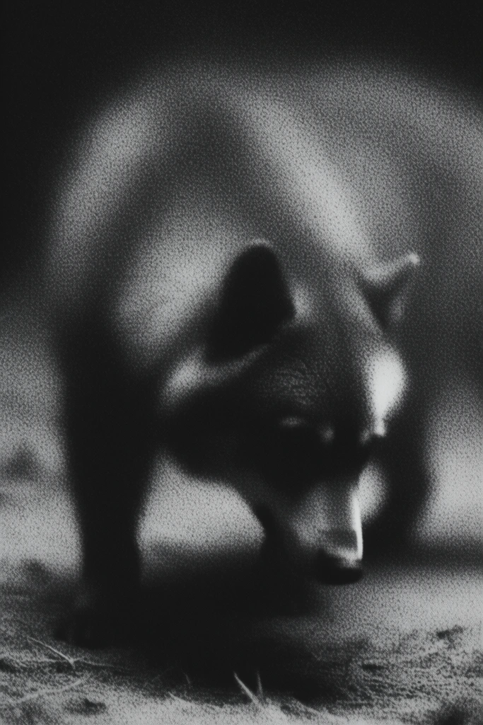 Gritty Monochromatic Noir style AI image example 3