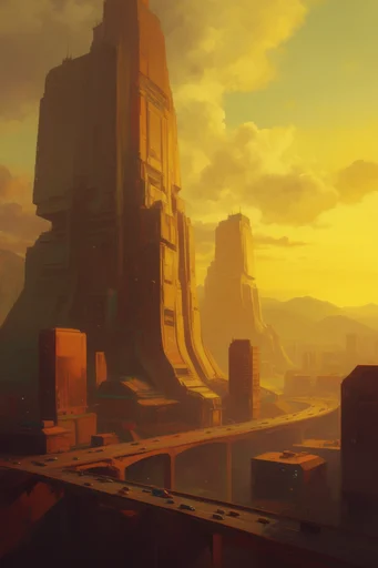 Amber Atmospheric Grandeur style reference image — golden hour lighting
