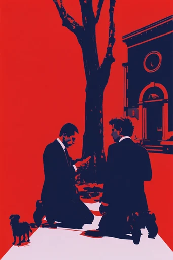 Crimson Noir Graphic style reference image — high-contrast graphic illustration