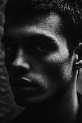 Cinematic Chiaroscuro Portraits style reference image — low-key cinematic noir