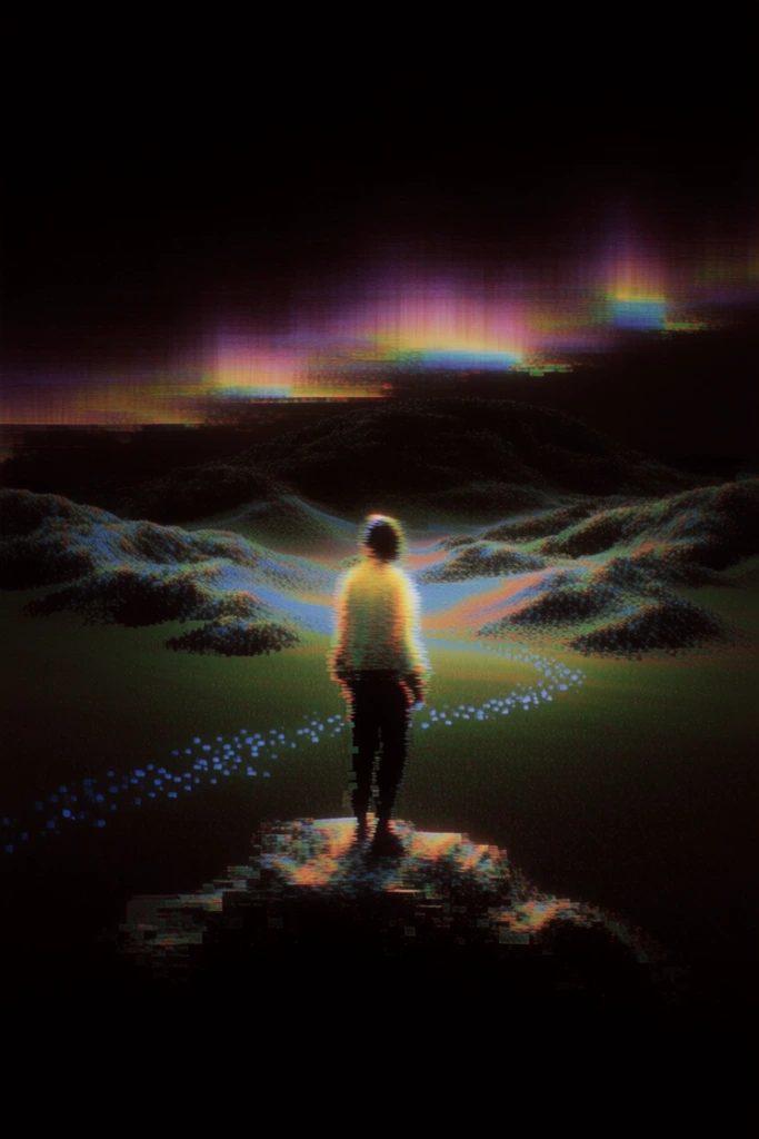 Spectral Analog Glitch style AI image example 2