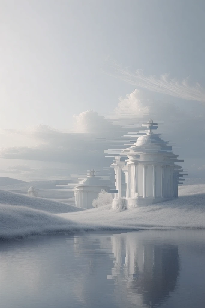 Ethereal Monochromatic Erosion style AI image example 2