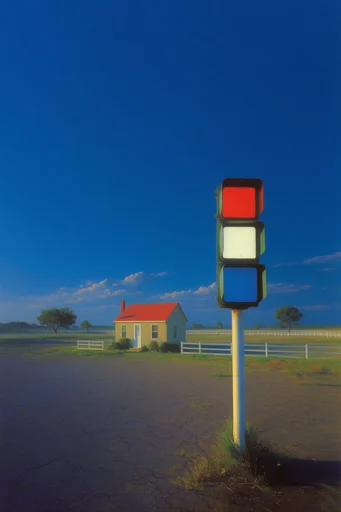 Surreal Liminal Minimalism style reference image — retro-surrealist