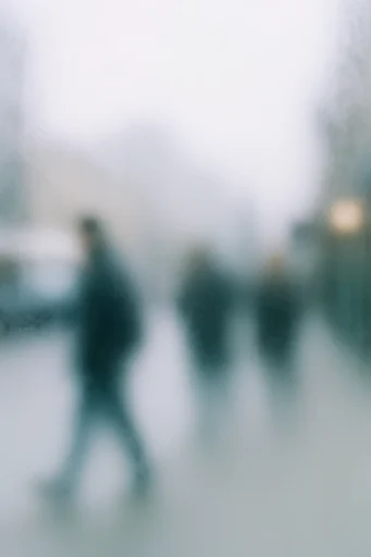 Ethereal Veiled Abstraction style reference image — frosted glass effect