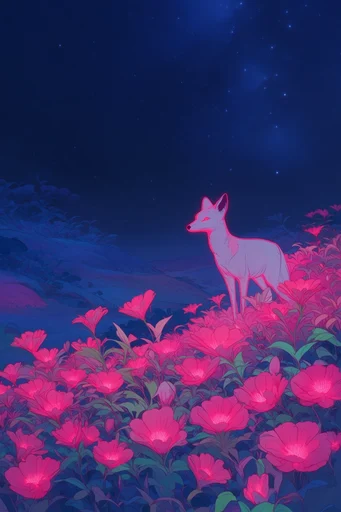 Nocturnal Pastel Anime style AI image example 2