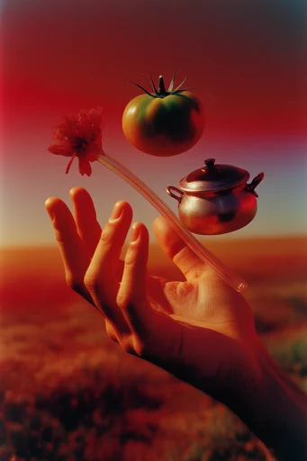 Luminous Surreal Botanica style reference image — dramatic studio lighting