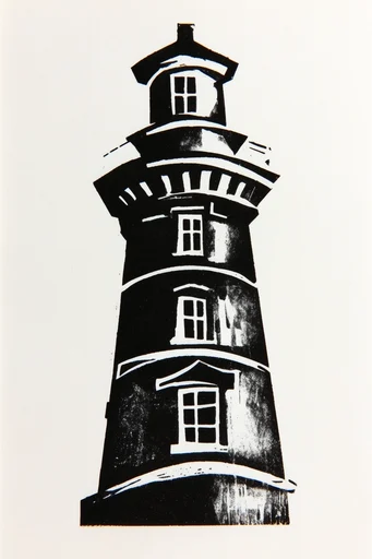 Monochrome Print Noir style reference image — minimalist graphic illustration