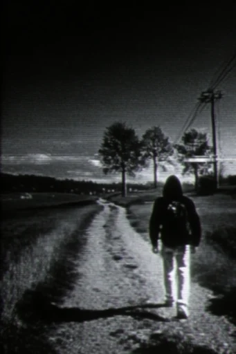 Monochrome Analog Corruption style AI image example 2