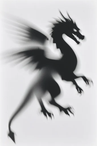 Kinetic Monochrome Noir style reference image — ghostly silhouettes