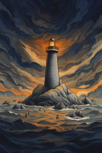 Ethereal Topographic Surrealism style reference image — psychedelic wave patterns