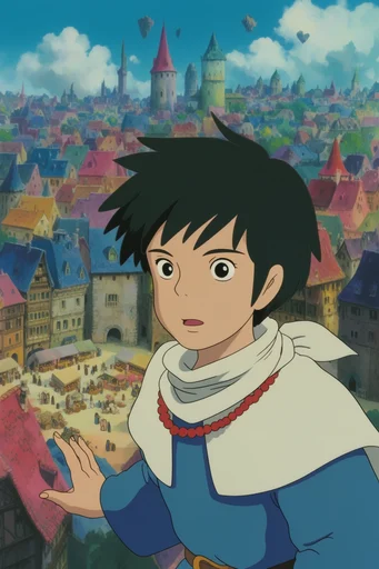 Nostalgic Ghibli Pastoralism moodboard — generate AI images in this style