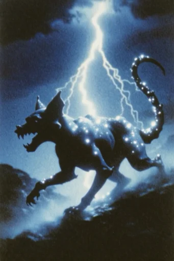 Electric Nocturnal Luminescence style AI image example 3