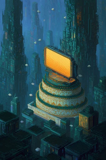 Monumental Atmospheric Architecture style reference image — complex geometric composition
