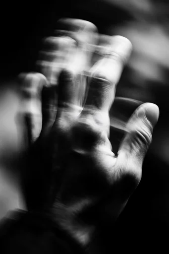 Ethereal Kinetic Noir style reference image — ghostly motion blur