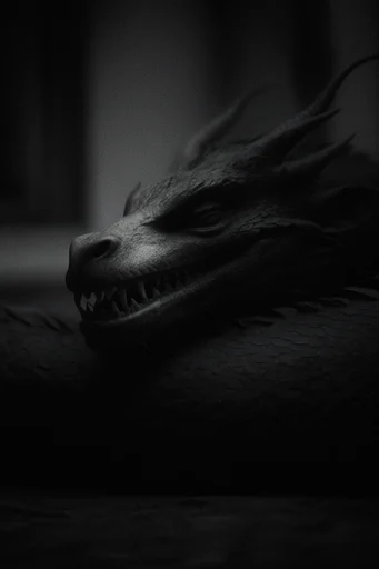 Cinematic Noir Grain style reference image — high-contrast monochrome