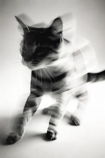 Kinetic Monochrome Noir style reference image — long exposure streaks