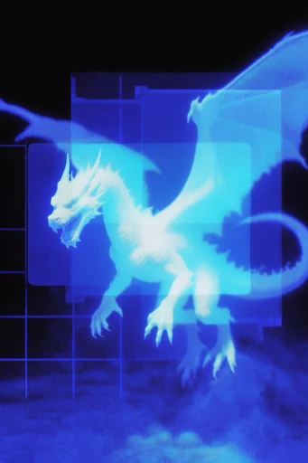 Digital Blueprint Noir style reference image — machine vision HUD overlay