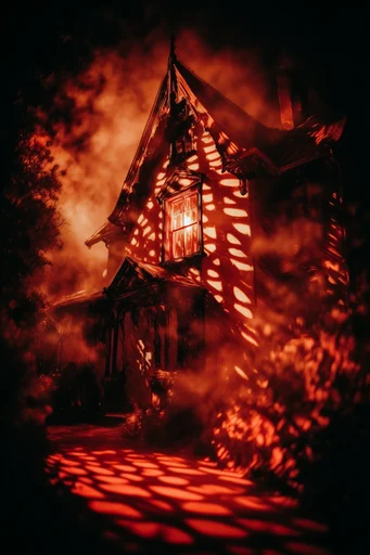 Cinematic Amber Noir style AI image example 4