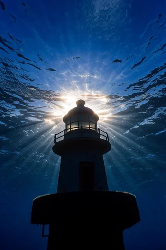Luminous Abyssal Radiance style reference image — deep ocean blue