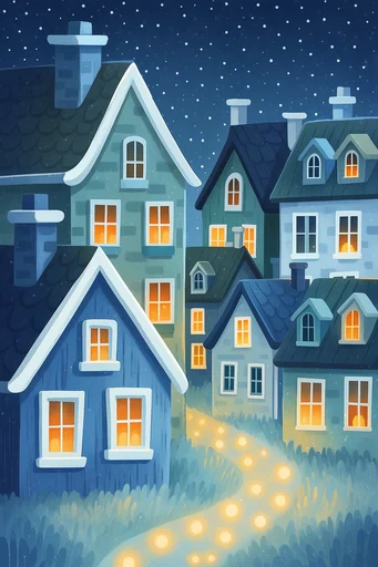 Whimsical Nocturnal Folklore style AI image example 2