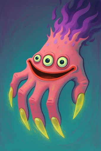 Whimsical Grotesque Pop style reference image — stylized character design