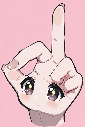 Bold Graphic Anime style reference image — flat color fills
