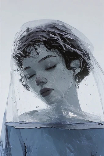 Clinical Liquid Surrealism style reference image — fluid dynamics