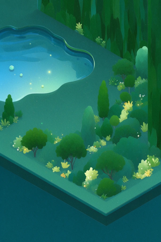 Whimsical Isometric Diorama style AI image example 2