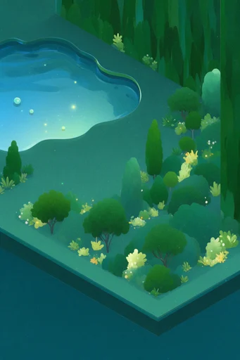Whimsical Isometric Diorama style reference image — whimsical magical realism