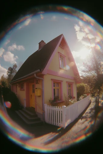 Dynamic Fisheye Nostalgia style reference image — sun-drenched warm lighting
