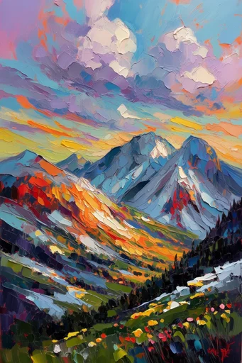 Vibrant Impasto Expressionism style reference image — thick impasto oil painting