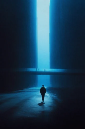 Monolithic Cosmic Void style reference image — contemplative silhouette