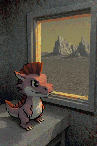 Nostalgic Pixel Liminality style reference image — chiaroscuro