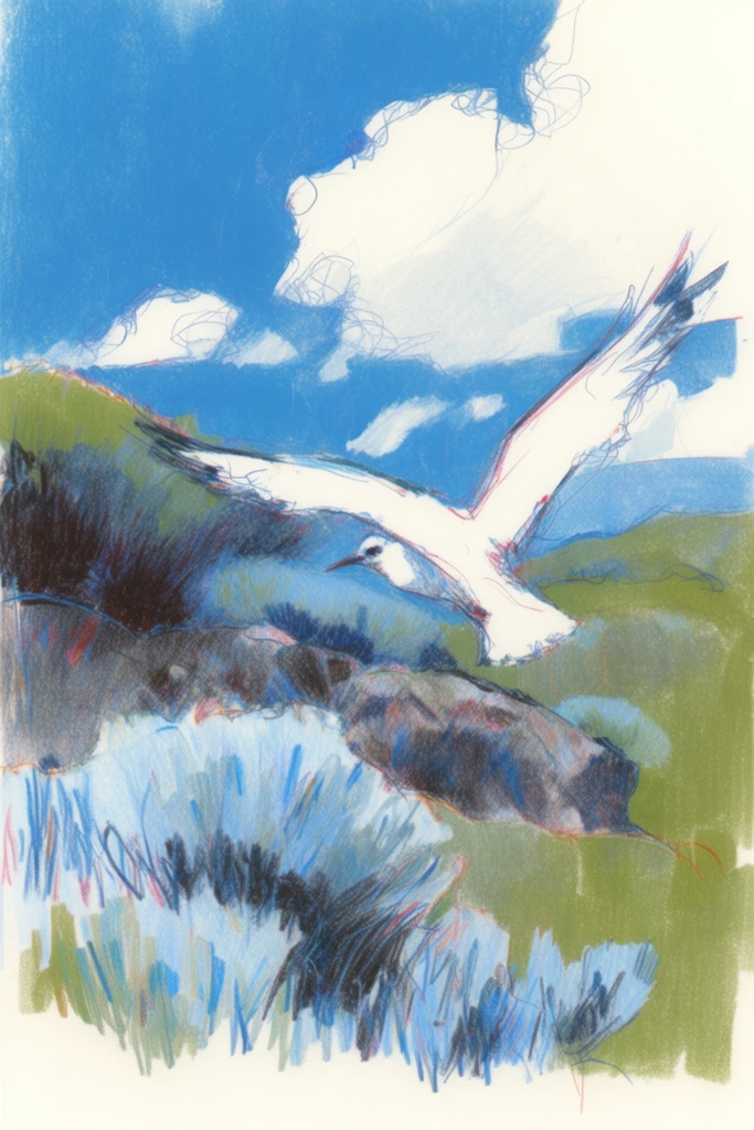 Ethereal Chromatic Sketch style AI image example 2