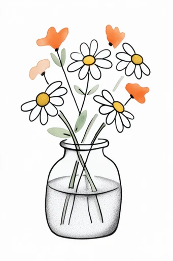 Graphic Naive Ink style reference image — flat graphic composition