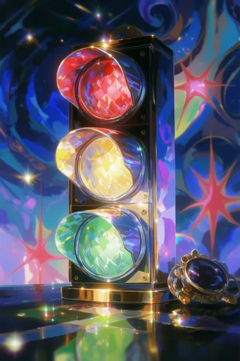 Luminous Prismatic Dreamscape style reference image — chromatic aberration