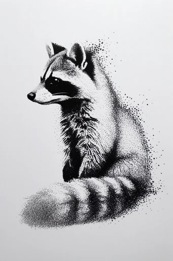 Stark Noir Pointillism style reference image — chiaroscuro lighting