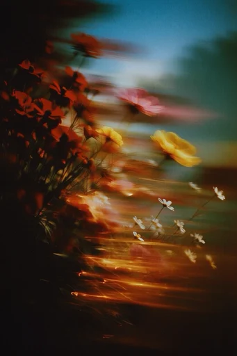 Kinetic Nocturnal Motion style reference image — slit-scan distortion