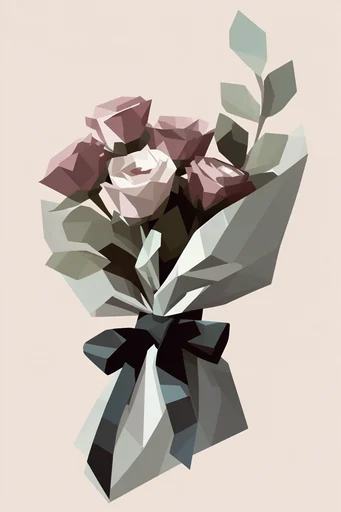 Sculptural Angular Portraits style reference image — high contrast color palette