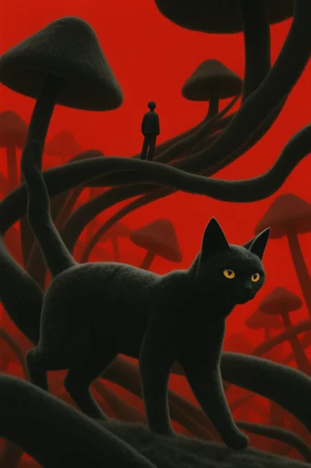 Crimson Velvet Surrealism style reference image — dreamlike atmosphere
