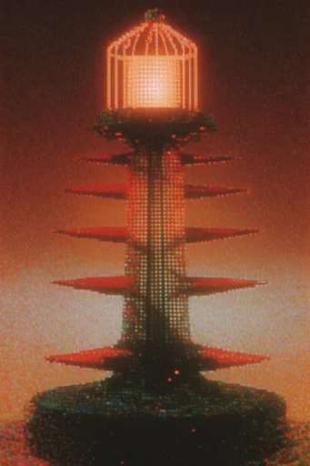 Analog Glitch Nostalgia style reference image — lo-fi digital