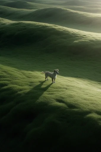 Minimalist Verdant Landscapes style reference image — monochromatic verdant palette