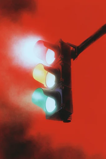 Ethereal Crimson Noir style reference image — glowing white light bloom