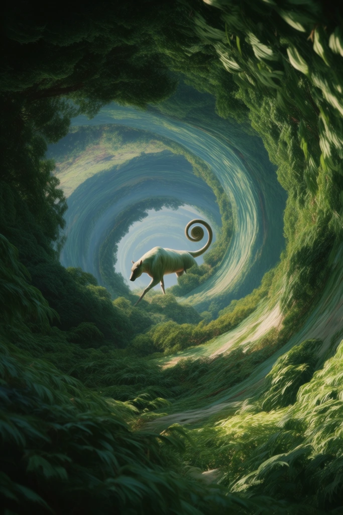 Surreal Biophilic Vortex style AI image example 3
