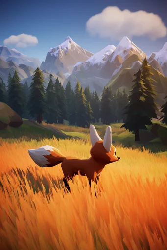 Vibrant Stylized Fantasy style AI image example 3
