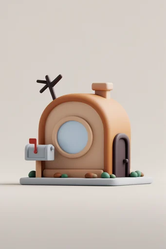 Tactile Clay Minimalist style reference image — soft studio lighting