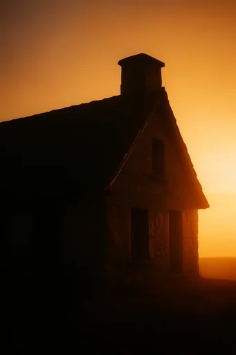 Cinematic Amber Chiaroscuro style AI image example 4
