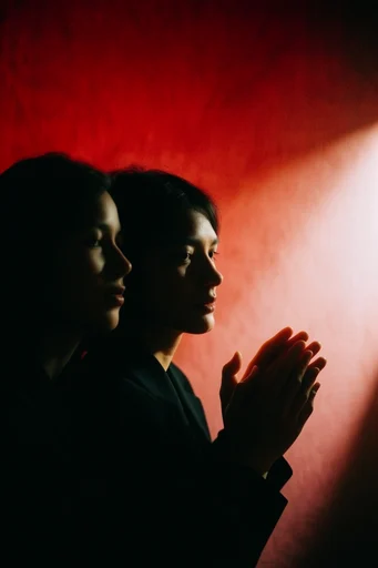 Crimson Chiaroscuro Noir style reference image — chiaroscuro lighting