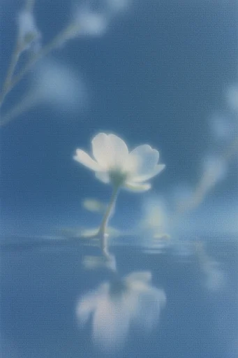 Monochromatic Ethereal Blur style reference image — glowing aura